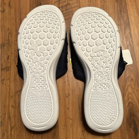 Easy Spirit Women's Navy and Teal e 360 Slide Sandals - Picture 5 of 5